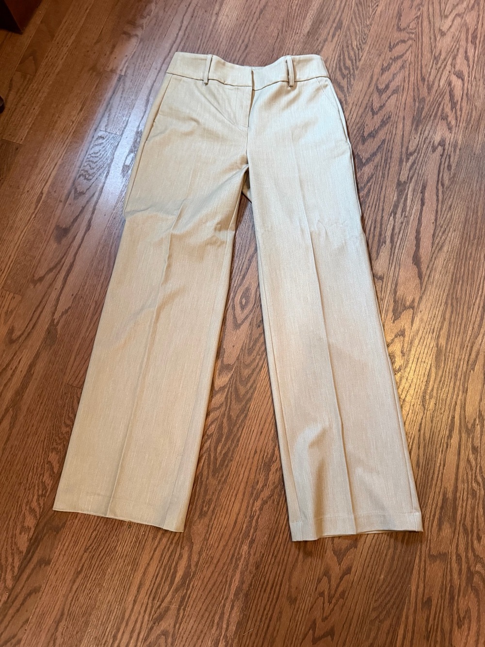Nicole Miller Light Beige Women’s Straight-Leg Trousers